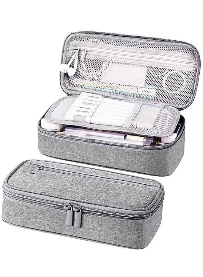 حافظة أقلام رصاص، منظم تخزين كبير للقرطاسية، أساسيات العودة إلى المدرسة، حافظة أقلام تحديد للوازم المدرسية للكلية والثانوية - Image 1